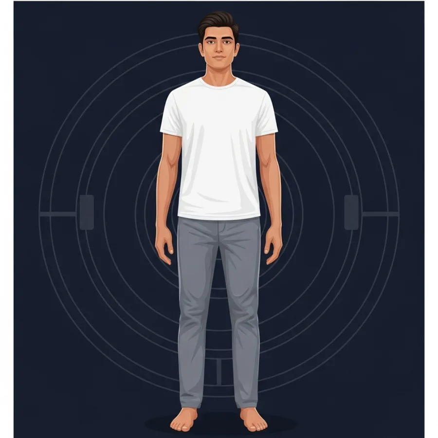 Patient standing — outer view